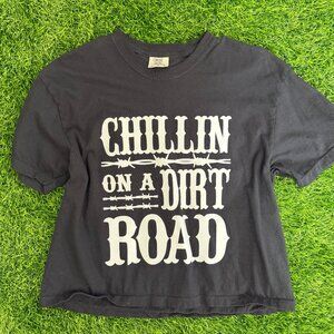 Jason Aldean Chillin' On A Dirt Road Cropped Tee
